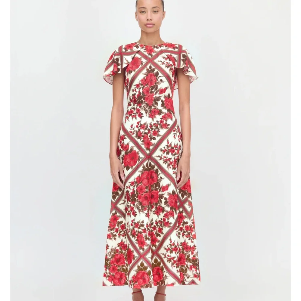 Hill House Davina Dress in Red Diamond Rose - Picture 2 of 9